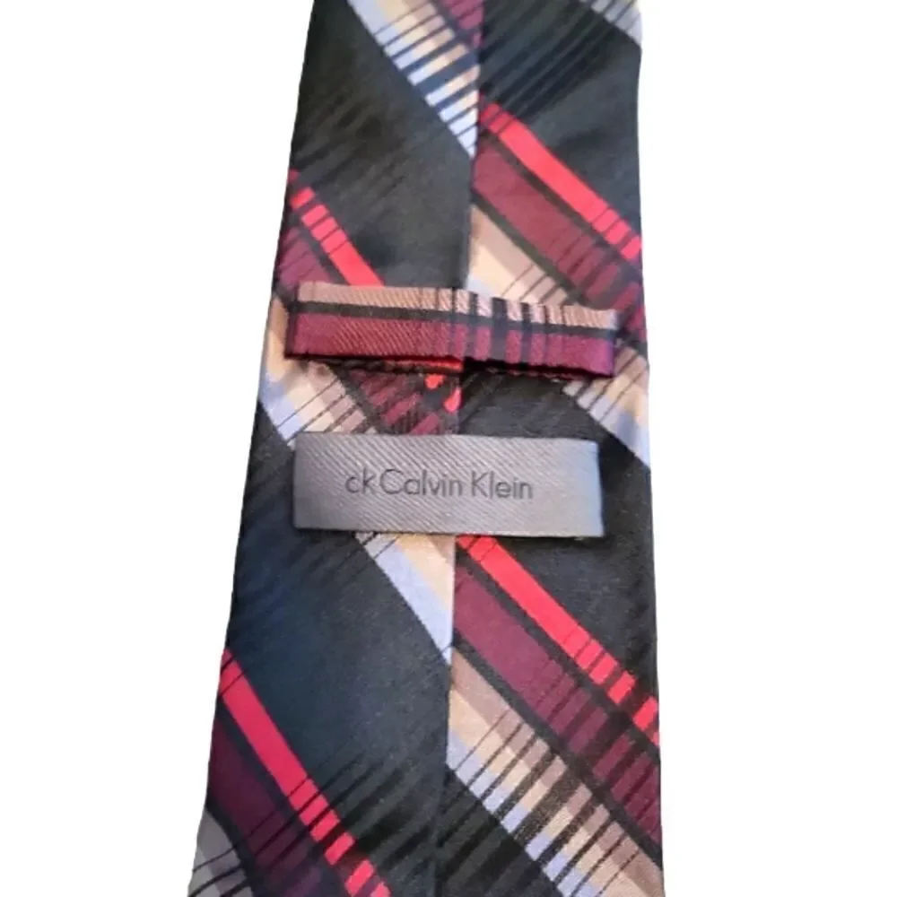 EC CK CALVIN KLEIN 100% SILK TIE OSFM